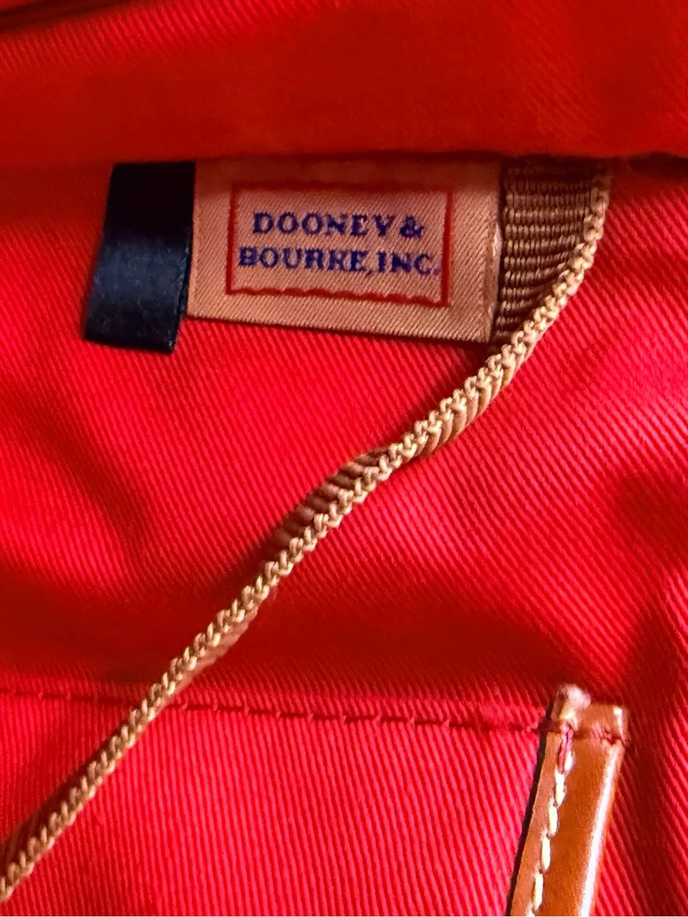 Dooney & Bourke Zip Zip Turquoise Leather Satchel with Brown Trim